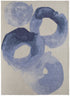 8' X 10' Blue and Ivory Abstract Hand Tufted Area Rug