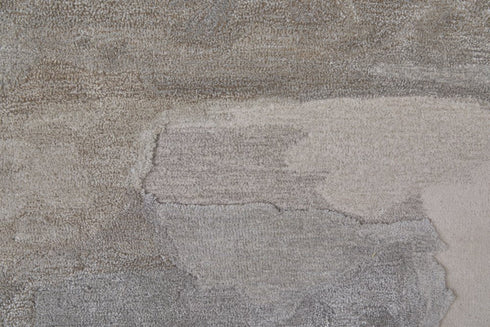 9' X 12' Gray and Ivory Abstract Hand Tufted Area Rug
