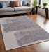 9' X 12' Gray and Ivory Abstract Hand Tufted Area Rug