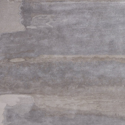 9' X 12' Gray and Ivory Abstract Hand Tufted Area Rug
