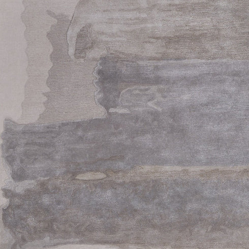 9' X 12' Gray and Ivory Abstract Hand Tufted Area Rug