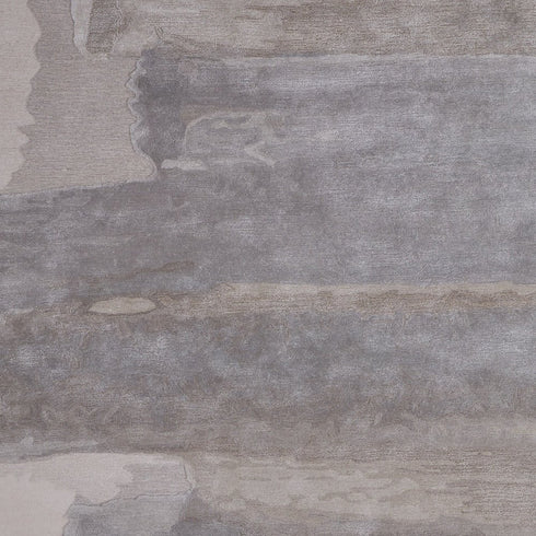 9' X 12' Gray and Ivory Abstract Hand Tufted Area Rug