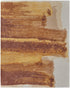 8' X 10' Ivory Red and Orange Abstract Hand Tufted Area Rug