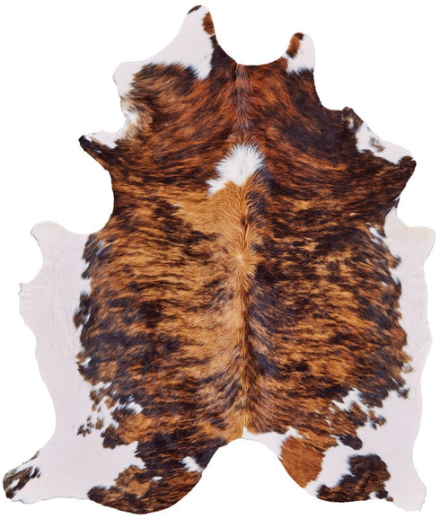 8' X 10' Brown Cowhide Animal Print Power Loom Area Rug