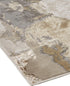 9' X 12' Ivory Brown And Gray Abstract Area Rug