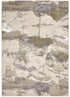 9' X 12' Ivory Brown And Gray Abstract Area Rug
