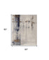 9' X 12' Ivory Blue and Brown Abstract Power Loom Area Rug