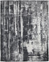 9' X 12' Black and Gray Abstract Hand Woven Area Rug