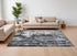 9' X 12' Black and Gray Abstract Hand Woven Area Rug