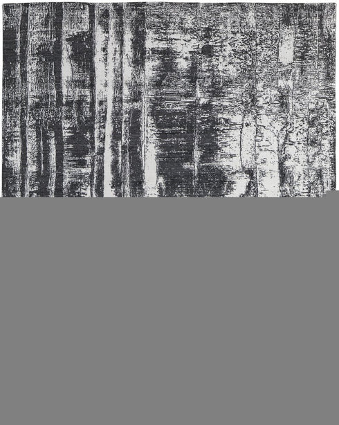 9' X 12' Black and Gray Abstract Hand Woven Area Rug