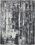 9' X 12' Black and Gray Abstract Hand Woven Area Rug