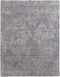 5' X 8' Gray And Silver Abstract Hand Woven Distressed Area Rug