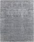 9' X 12' Gray and Silver Abstract Hand Woven Worn Faded Area Rug