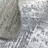 9' X 12' Gray and Silver Abstract Hand Woven Worn Faded Area Rug