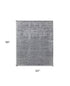 9' X 12' Gray and Silver Abstract Hand Woven Worn Faded Area Rug