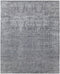 9' X 12' Gray and Silver Abstract Hand Woven Worn Faded Area Rug