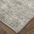 8' X 10' Gray and Silver Abstract Hand Woven Worn Faded Area Rug