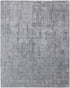 5' X 8' Light Blue and Silver Abstract Hand Woven Worn Faded Area Rug