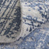 8' X 10' Blue and Ivory Abstract Hand Woven Worn Faded Area Rug