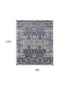 8' X 10' Blue and Ivory Abstract Hand Woven Worn Faded Area Rug