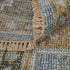 8' X 10' Ivory Tan and Blue Wool Oriental Hand Knotted Area Rug With Fringe