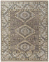 8' X 10' Ivory Gray And Brown Wool Geometric Hand Knotted Area Rug With Fringe