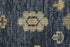 8' X 10' Blue and Gray Wool Floral Hand Knotted Area Rug With Fringe