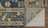 8' X 10' Blue and Gray Wool Floral Hand Knotted Area Rug With Fringe
