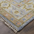 9' X 12' Blue Green And Yellow Geometric Hand Knotted Area Rug With Fringe