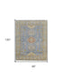9' X 12' Blue Green And Yellow Geometric Hand Knotted Area Rug With Fringe
