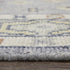8' X 10' Gray Blue and Taupe Wool Geometric Hand Knotted Area Rug With Fringe