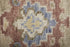9' X 12' Tan Brown and Blue Wool Floral Hand Knotted Area Rug With Fringe