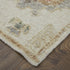 8' X 12' Ivory Tan and Gray Wool Floral Hand Knotted Area Rug