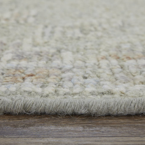 8' X 12' Gray and Brown Wool Floral Hand Knotted Area Rug