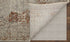 8' Gray Ivory And Burnt Orange Oriental Distressed Runner Rug With Fringe
