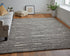 8' X 12' Gray Ivory and Taupe Abstract Hand Woven Area Rug