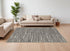 8' X 12' Gray Ivory and Taupe Abstract Hand Woven Area Rug