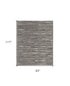 8' X 12' Gray Ivory and Taupe Abstract Hand Woven Area Rug