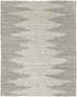 9' X 13' Gray and Ivory Ombre Hand Woven Area Rug