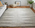 9' X 13' Gray and Ivory Ombre Hand Woven Area Rug