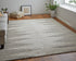 9' X 13' Gray and Ivory Ombre Hand Woven Area Rug