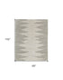 9' X 13' Gray and Ivory Ombre Hand Woven Area Rug