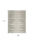 9' X 13' Gray and Ivory Ombre Hand Woven Area Rug
