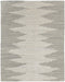 9' X 13' Gray and Ivory Ombre Hand Woven Area Rug