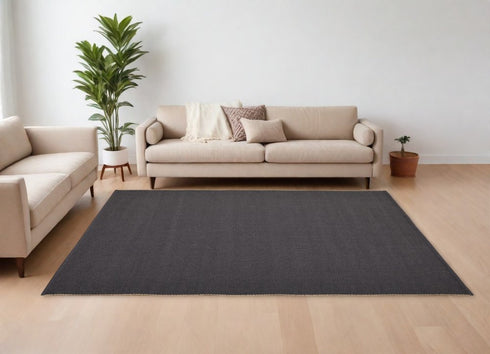 9' X 12' Tan and Gray Hand Woven Area Rug