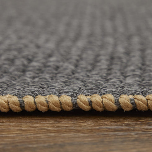 9' X 12' Tan and Gray Hand Woven Area Rug