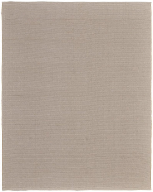 8' X 10' Ivory and Tan Hand Woven Area Rug