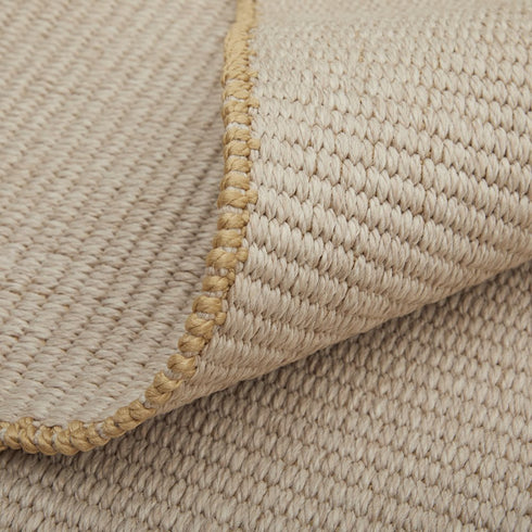 8' X 10' Ivory and Tan Hand Woven Area Rug