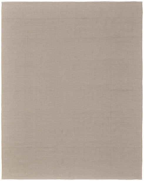 8' X 10' Ivory and Tan Hand Woven Area Rug