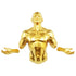 6" X 4" Gold Resin Bursting Man Hanging Dimensional Sculpture